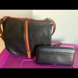 Fossil Saddle Crossbody with wallet